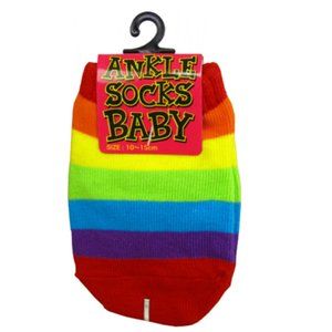 Rainbow Striped Baby Ankle Socks